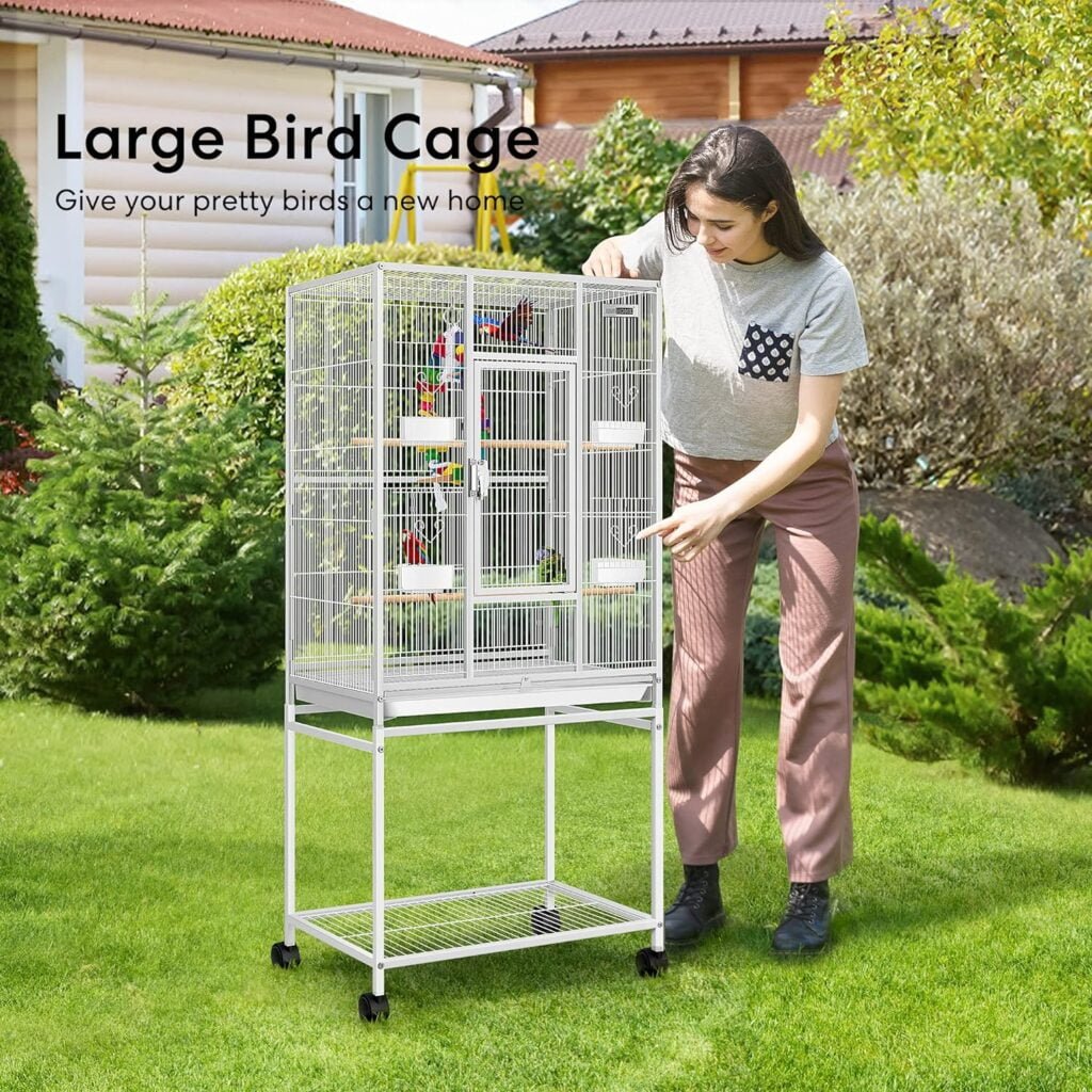 VIVOHOME 54-Inch Wrought Iron Large Bird Flight Cage